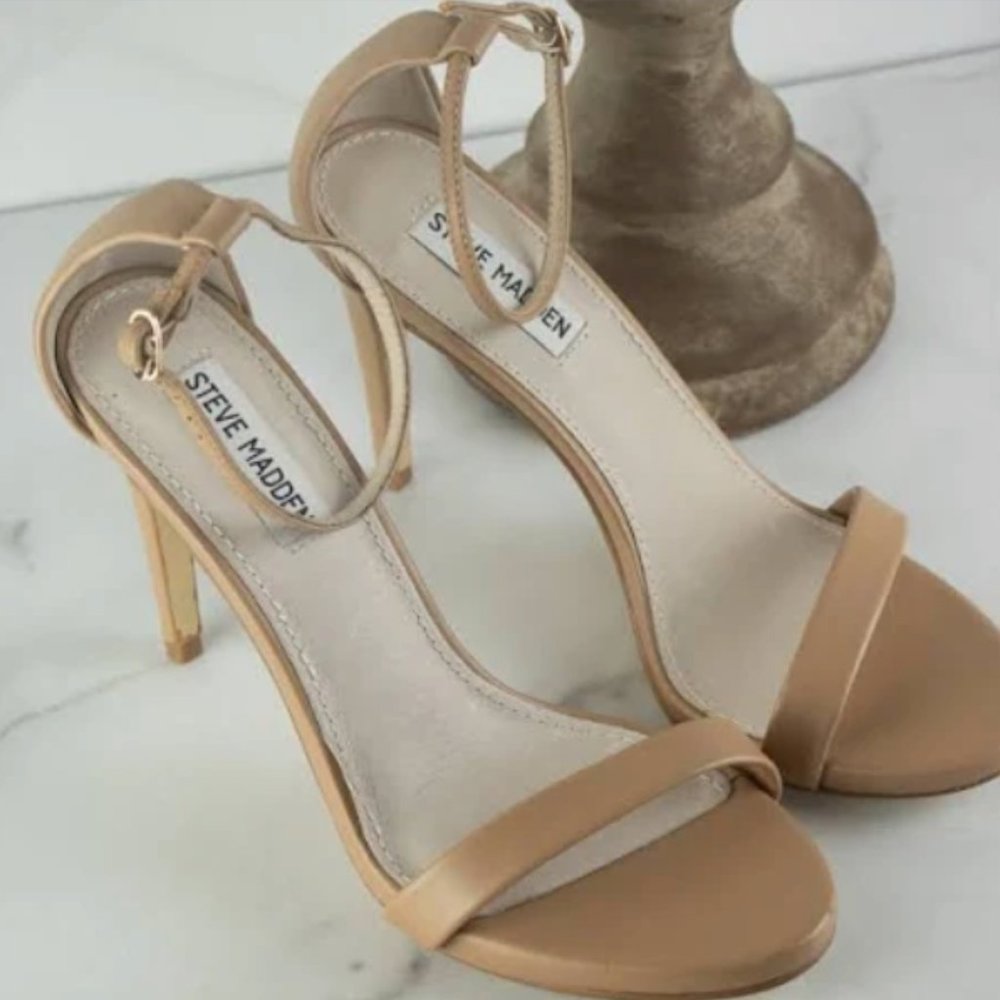 Steve Madden Beige / Nude Strappy High Heels